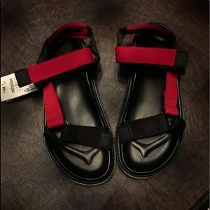 zara velcro strap sandals